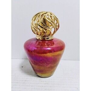 LA-TEE-DAH! RED IRIDESCENT BLOWN GLASS EFFUSION FRAGRANCE LAMP